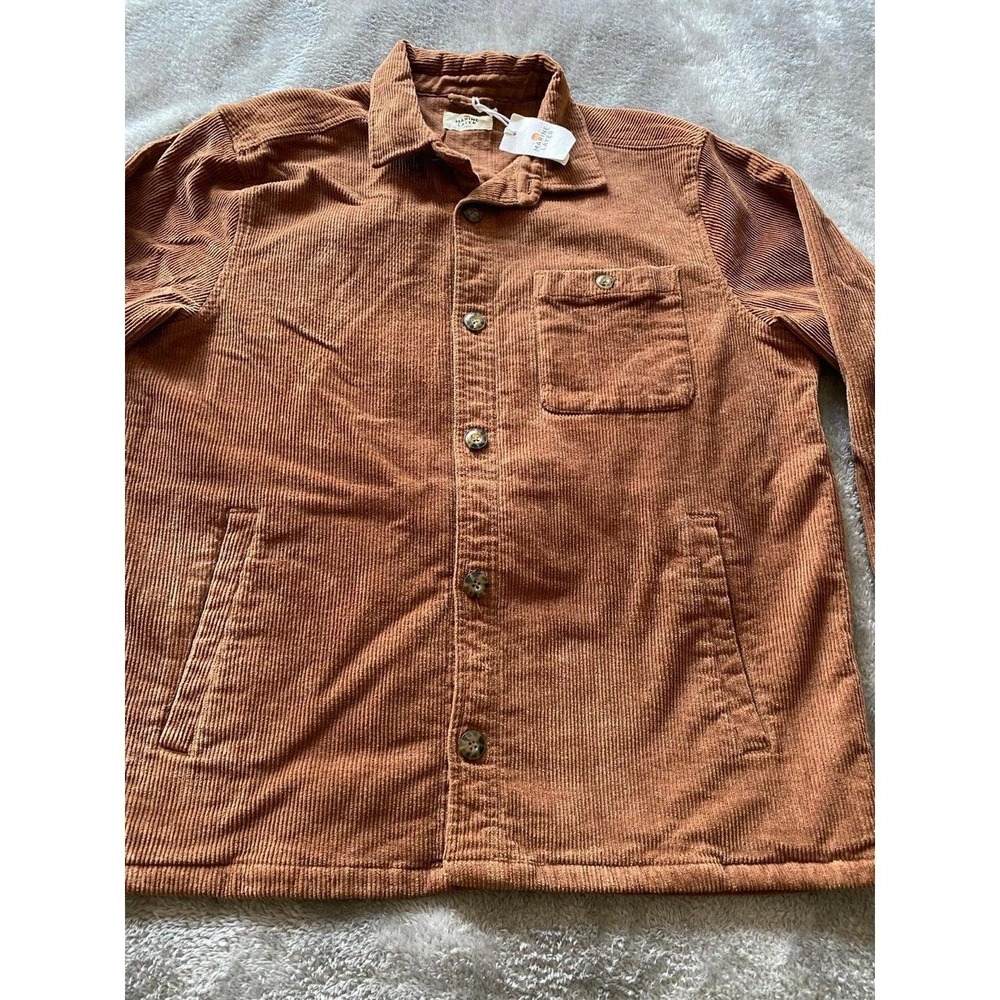 Marine Layer Corduroy Shacket Shirt Large New Tag 3 Pockets Outerwear s6